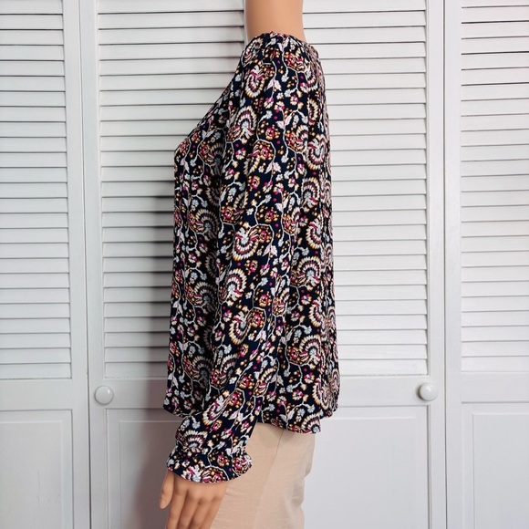 J. CREW Antique Navy Sweet Briar V-Neck Button-Down Blouse Size Small - Picture 4 of 9